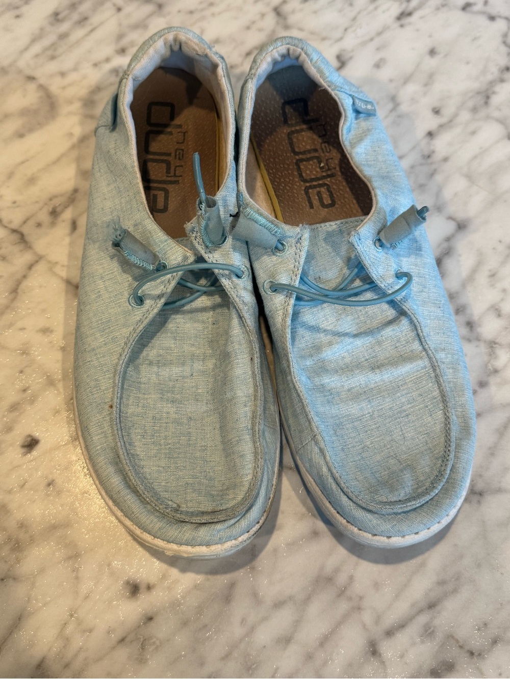 Hey Dude Wendy Light Blue Slip-On Loafers - Picture 1 of 8